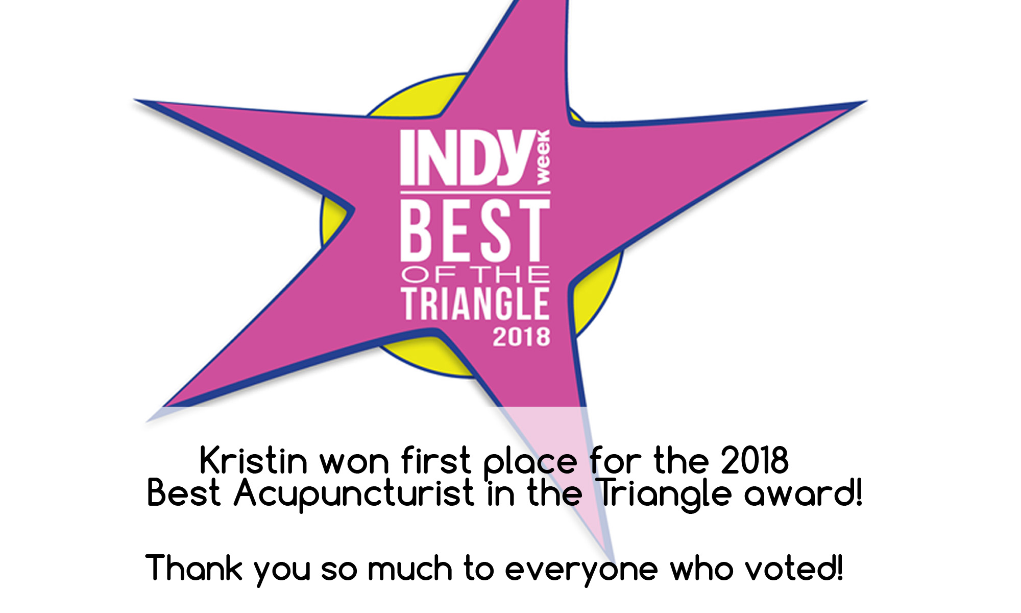 Indy Best Acupuncturist in the Triangle Award